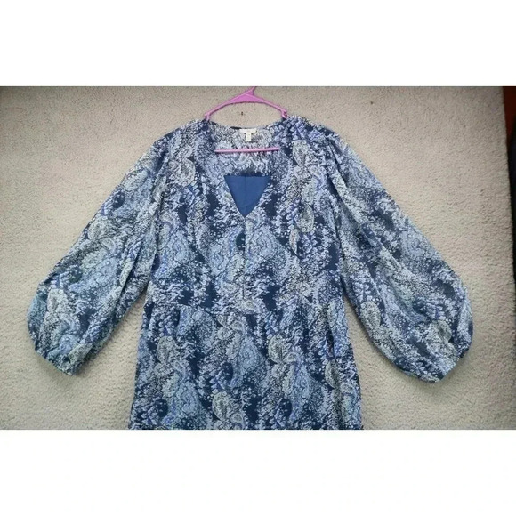 Joie Chiffon Tiered Maxi Dress-Size XL-Long Balloon Sleeves-Boho - Picture 2 of 8